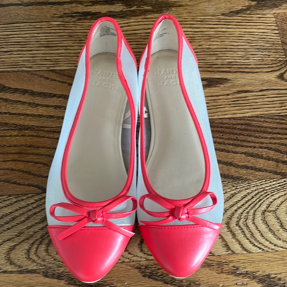 Janie and Jack girls red shoes size 12